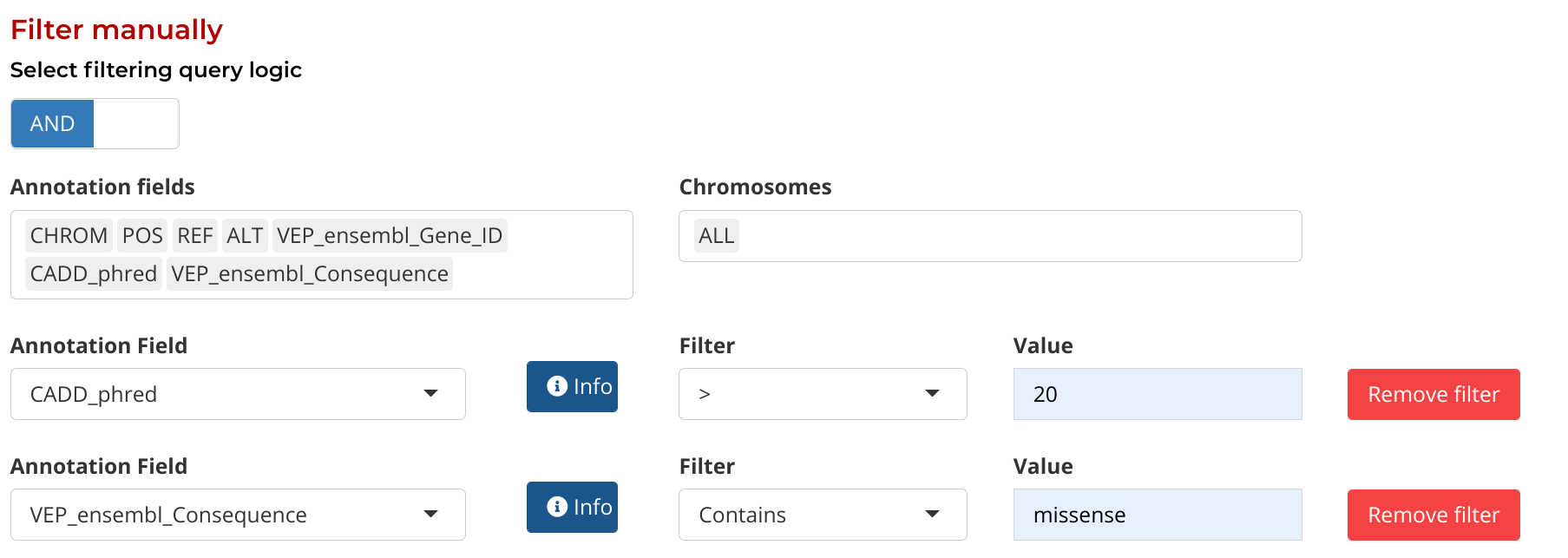 Manual Filtering The Annotation Explorer: 1 billion variants, hundreds of annotations ...